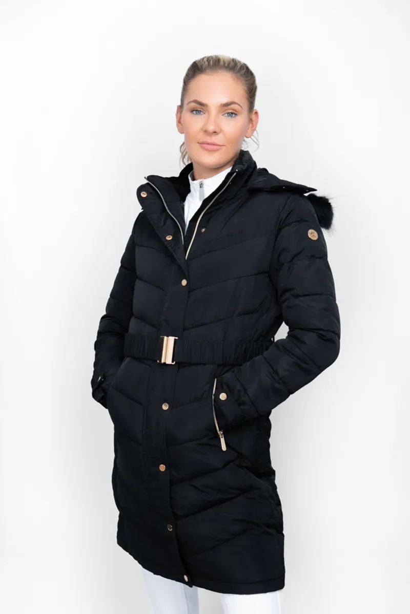 Coldstream Branxton Long Quilted Coat - Black-2